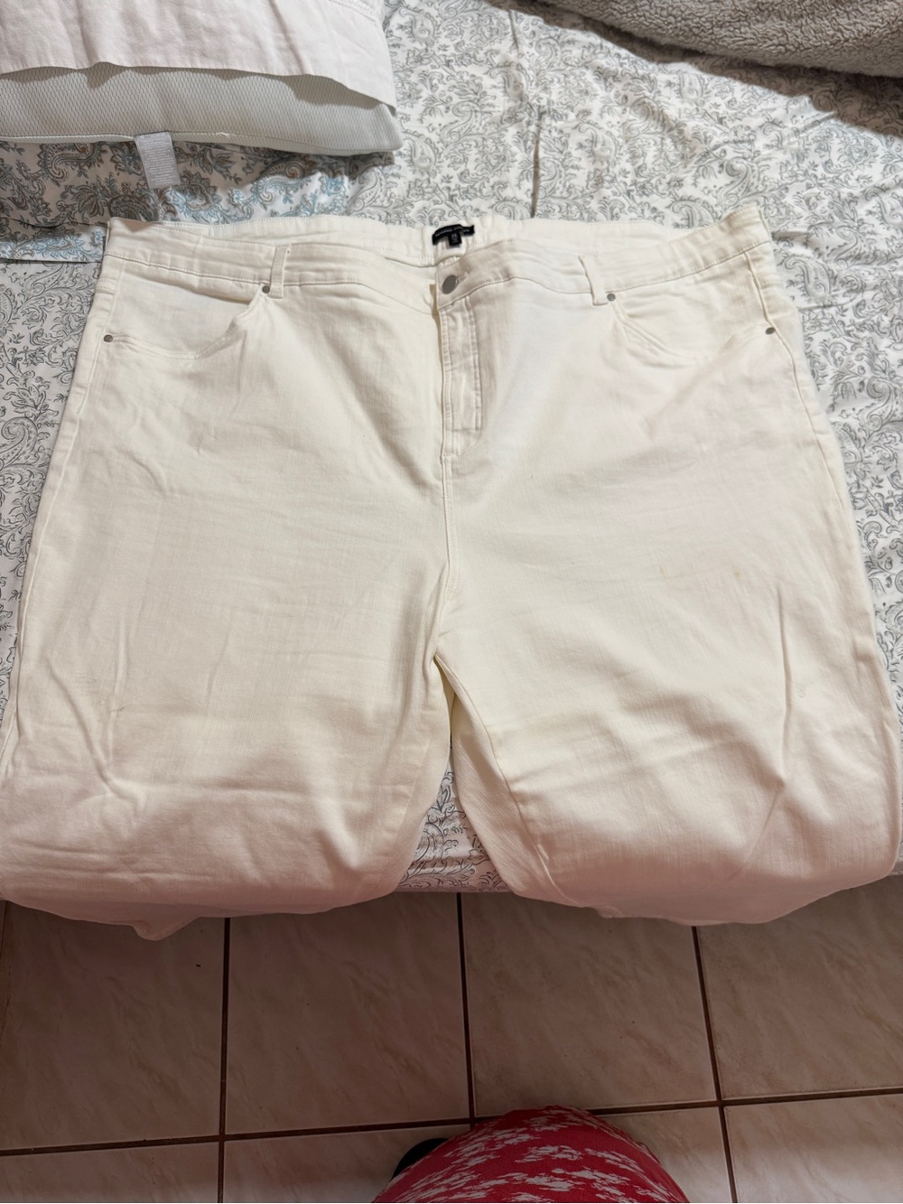 Universal Standard Cream High-Rise Jeans